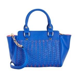 Deux Lux Electric Blue Thompson Wing Satchel Bag